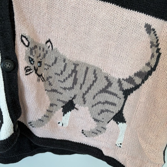 Vintage Blair Boutique Cat Sweater Vest XL Cat Lady Aesthetic Novelty Grannycore - Picture 6 of 11